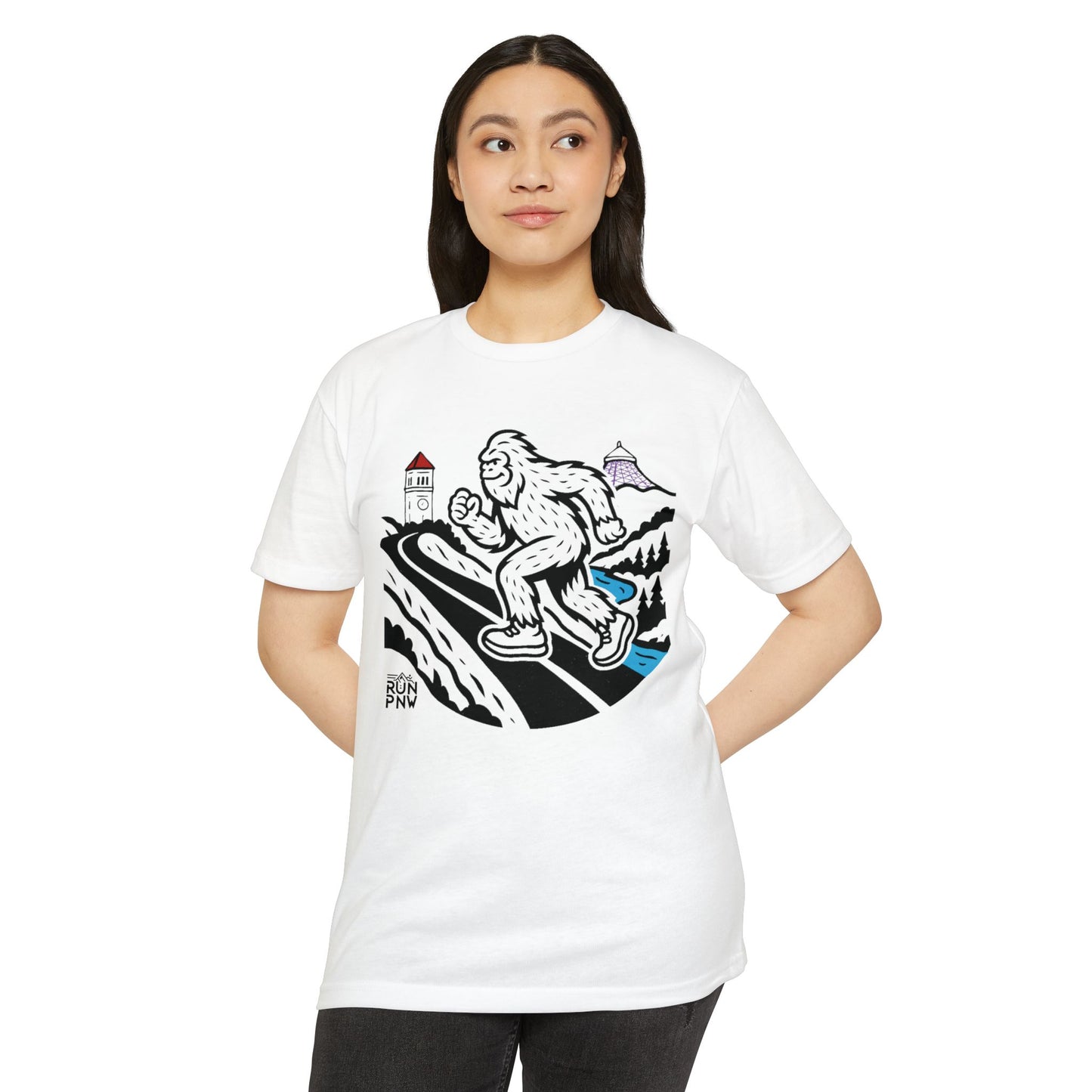 Run PNW Doomsday Hill Bigfoot Tee Color Splash
