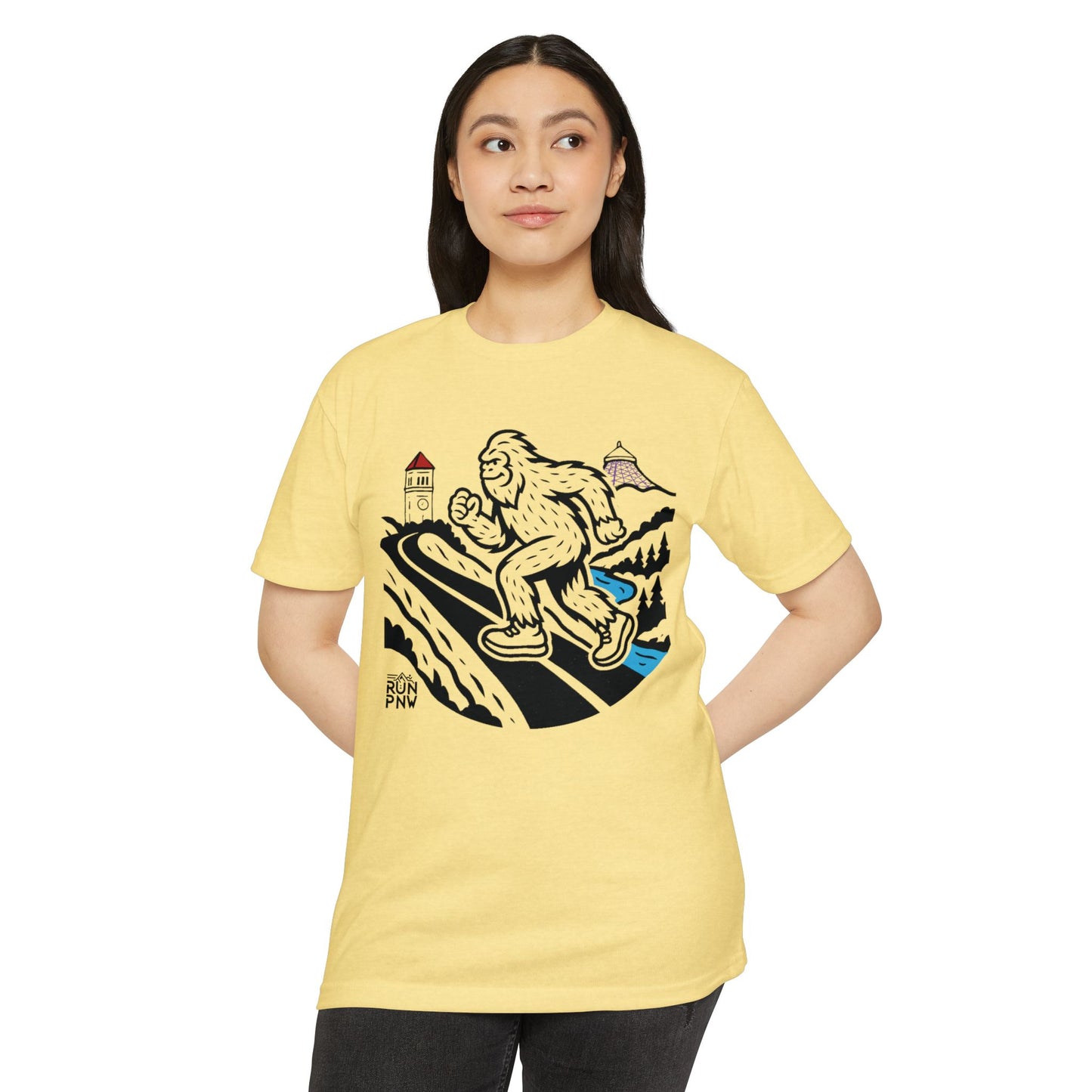 Run PNW Doomsday Hill Bigfoot Tee Color Splash