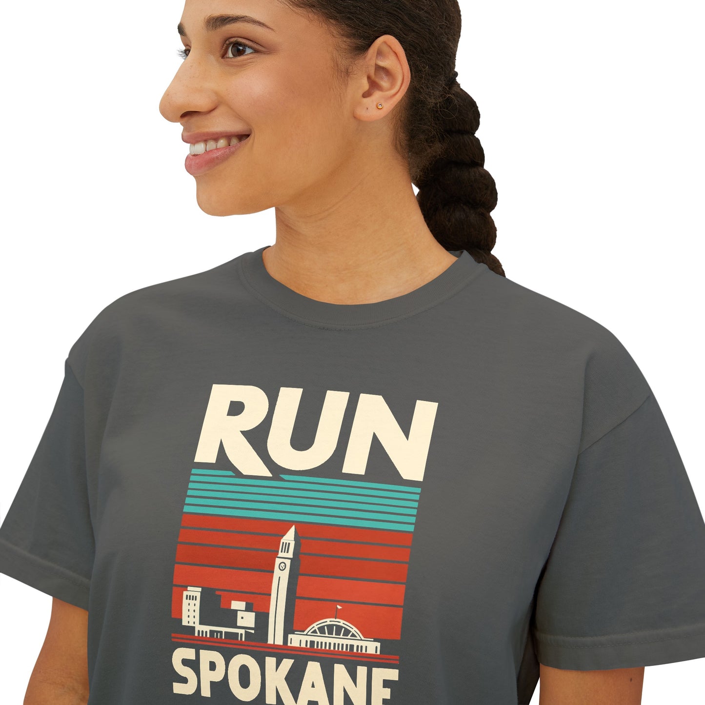 Run Spokane Boxy Crop Tee