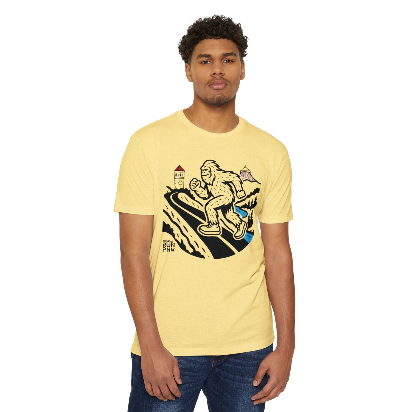 Run PNW Doomsday Hill Bigfoot Tee Color Splash