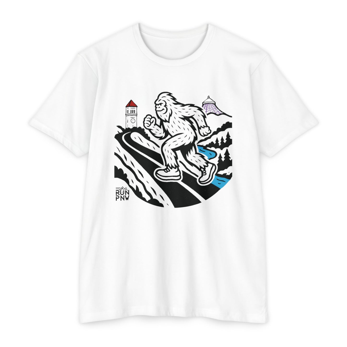 Run PNW Doomsday Hill Bigfoot Tee Color Splash