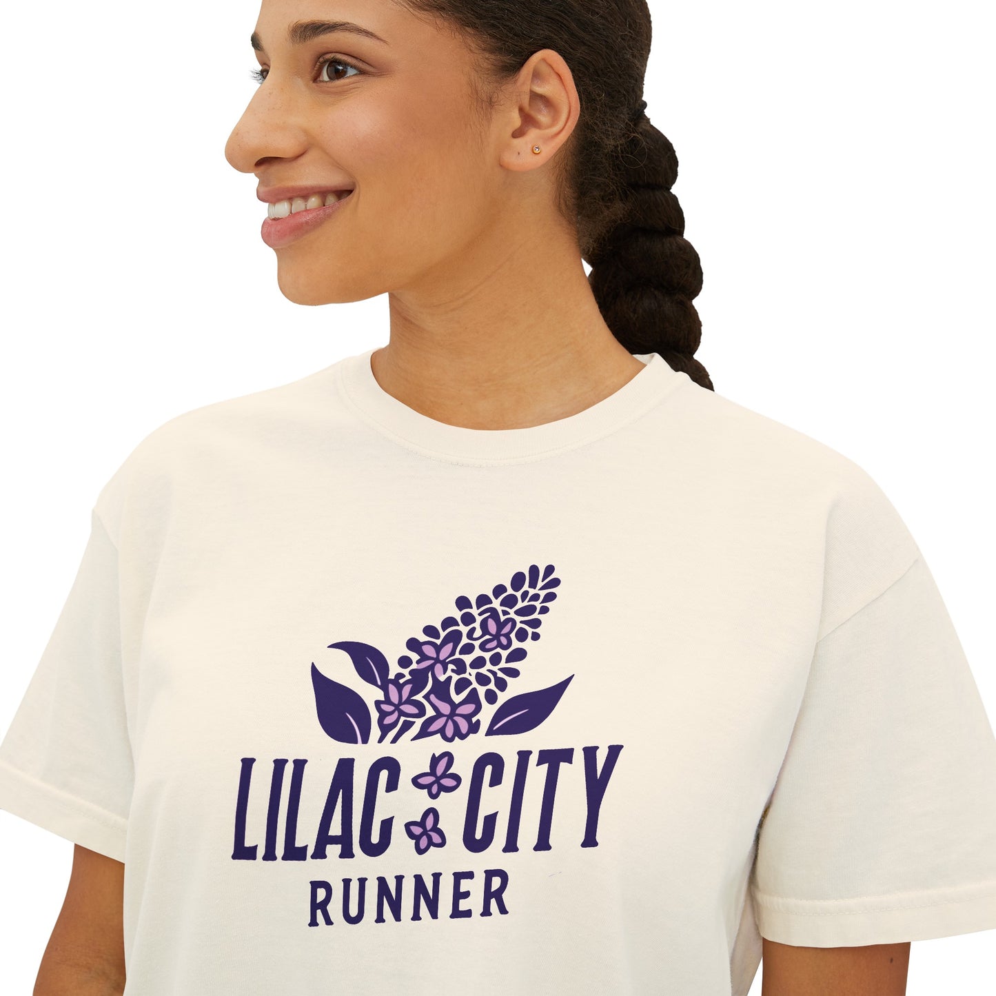 Lilac City Runner Boxy Crop Tee - Run PNW
