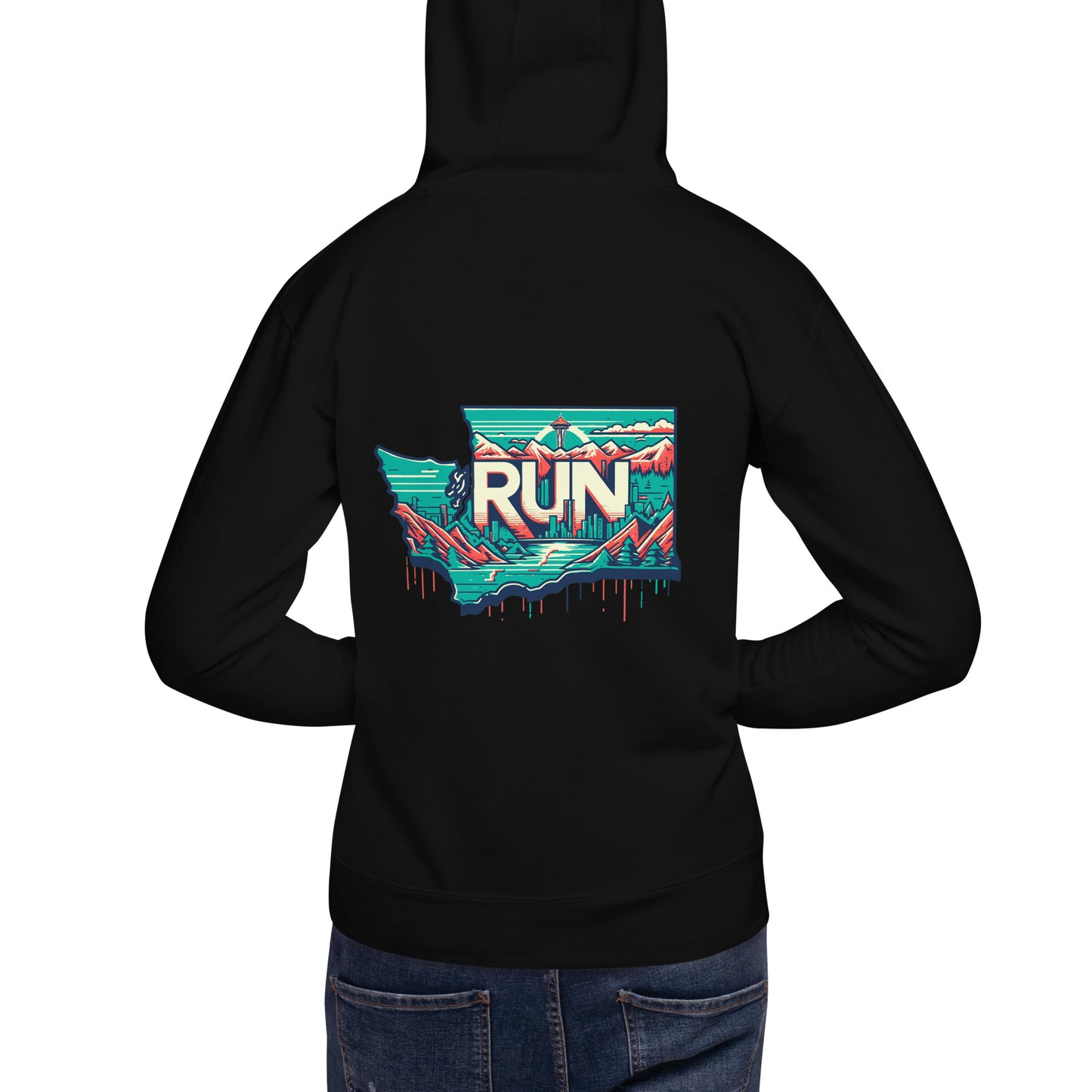 Washington Runner Vintage Drip Hoodie