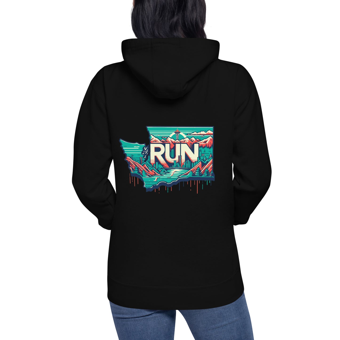 Washington Runner Vintage Drip Hoodie