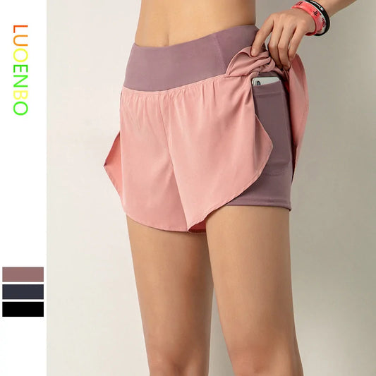 Double Shorts Side Pocket Running Shorts